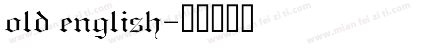 old english字体转换